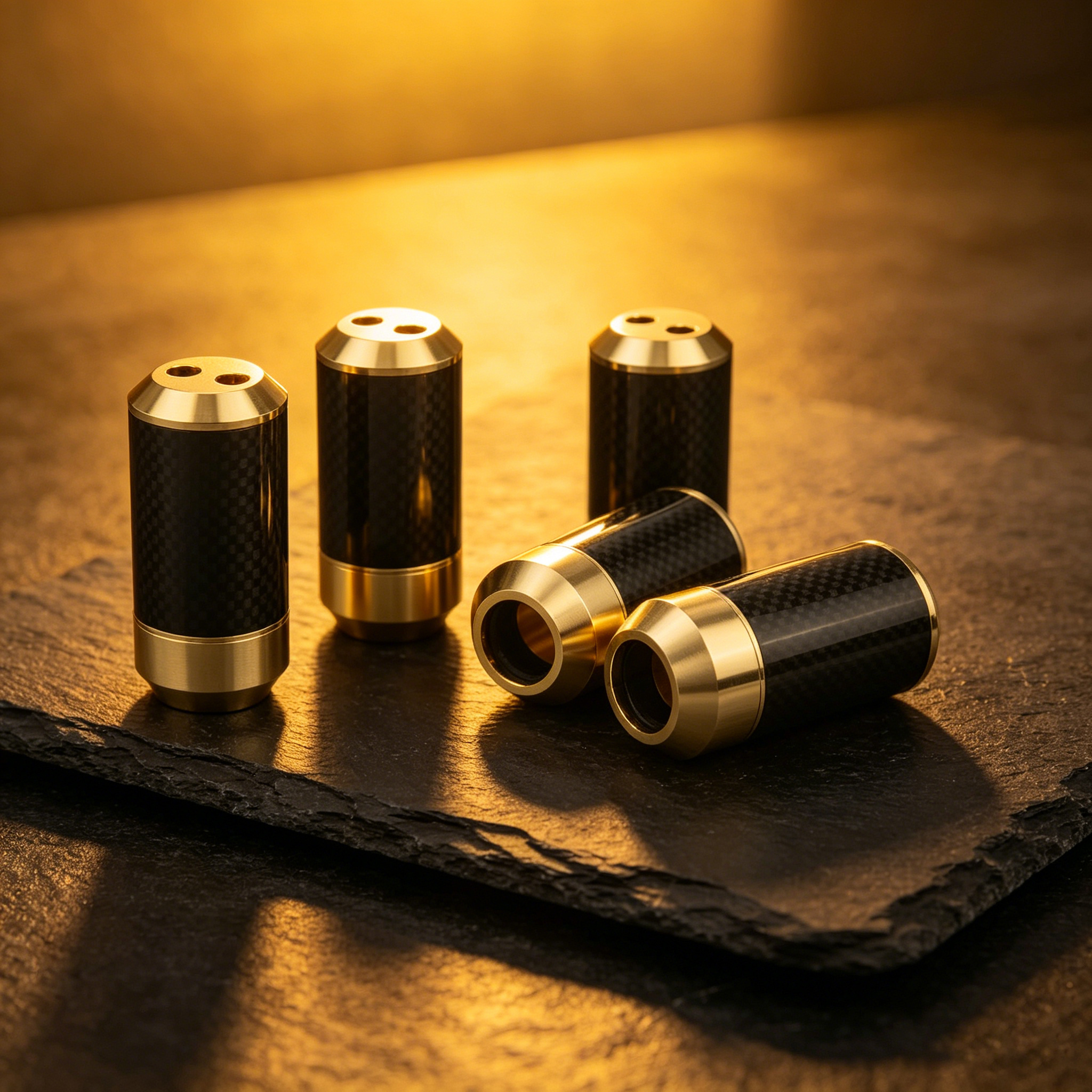 Audio Splitter Y - Audiocrast Carbon fiber Gold Plated 16mm