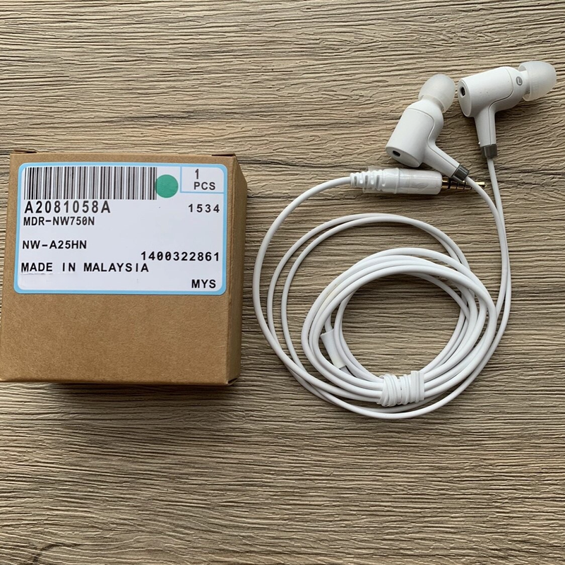 Wired Earphone Mic - For Sony MDR-NW750N White Wired Noise
