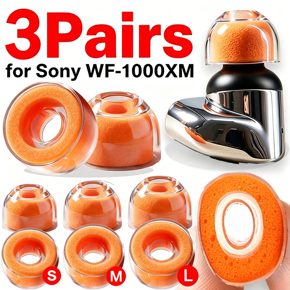 Earphone Foam Tip - 1-3Pairs for Sony WF-1000XM6/5/4/3/2 Memory Foam