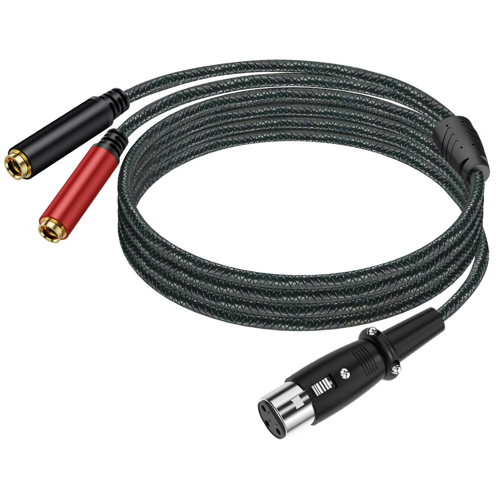 3Pin XLR Female To Dual 6.35mm - Earphone Splitter Jack recension och pris