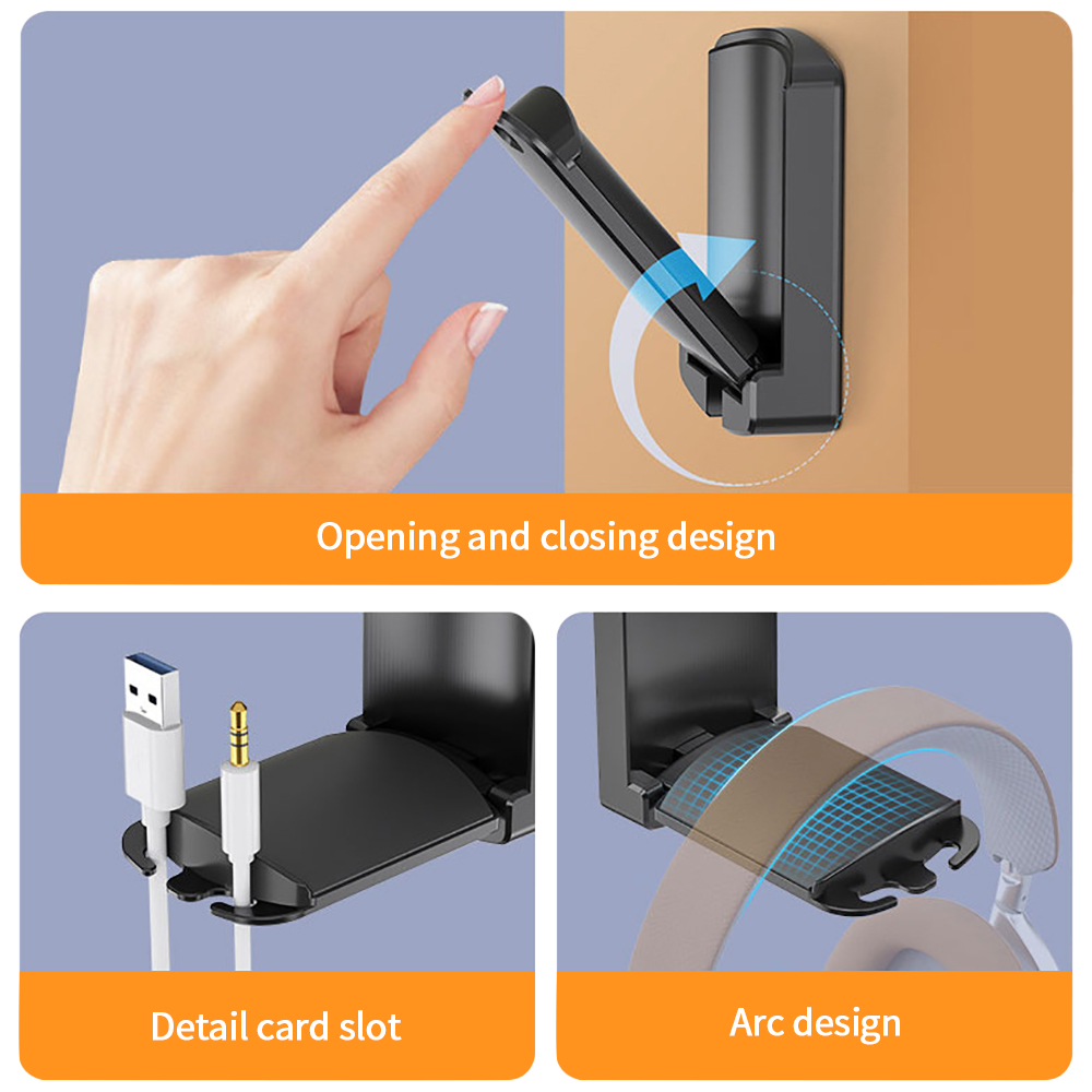 Folding Headset Stand Holder G - Headphone Stand Desk recension och pris
