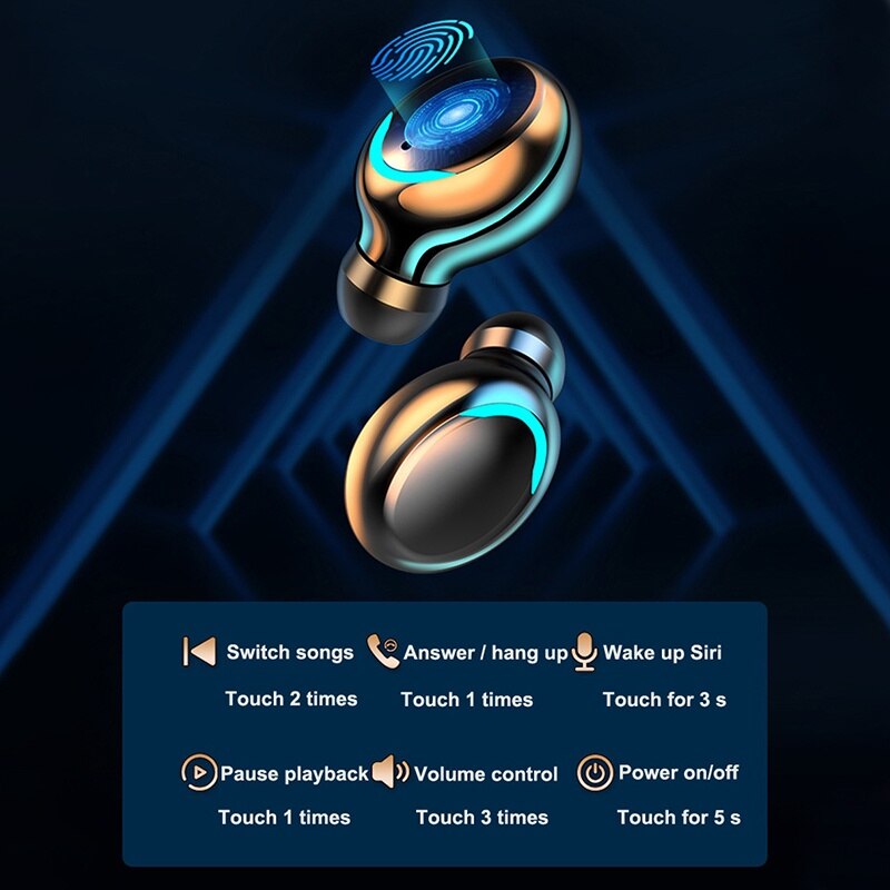 F9 Wireless Headphone TWS Blue - Wireless Earbuds Tws recension och pris