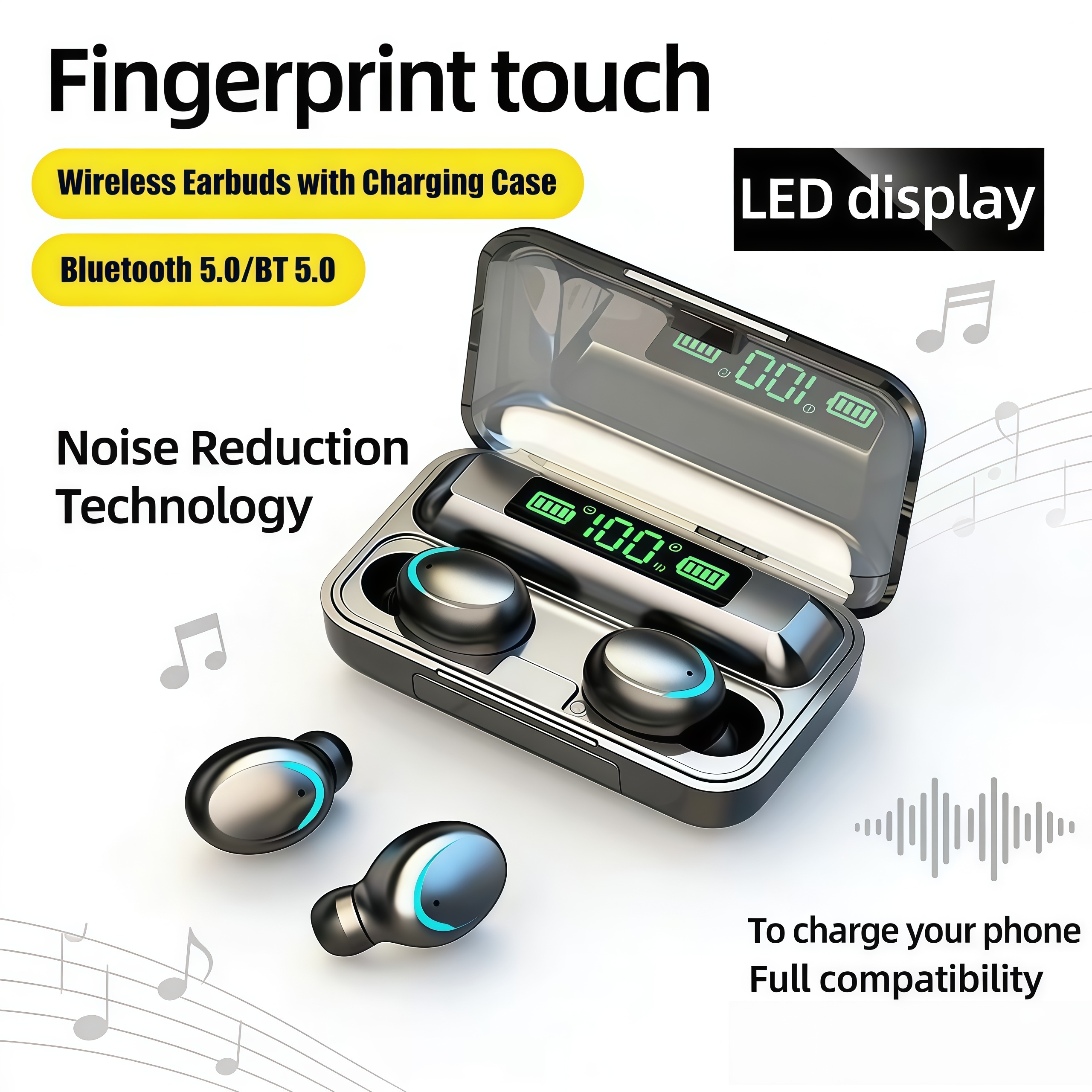 2026 F9 Wireless Earphones LED - Wireless Earbuds Tws recension och pris