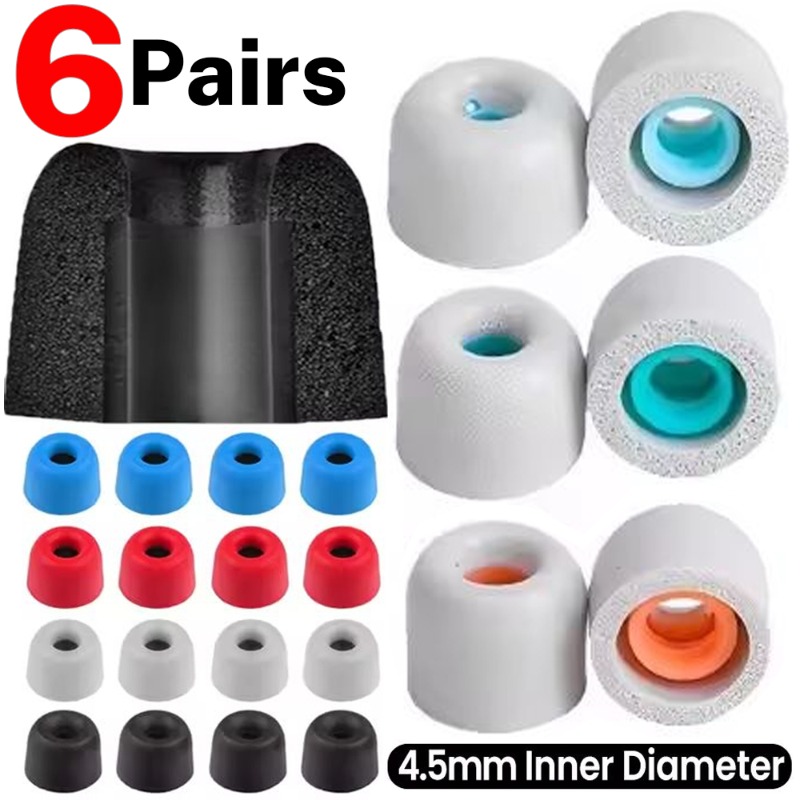6/1Pairs Soft Memory Foam Earb - Earphone Foam Tip recension och pris