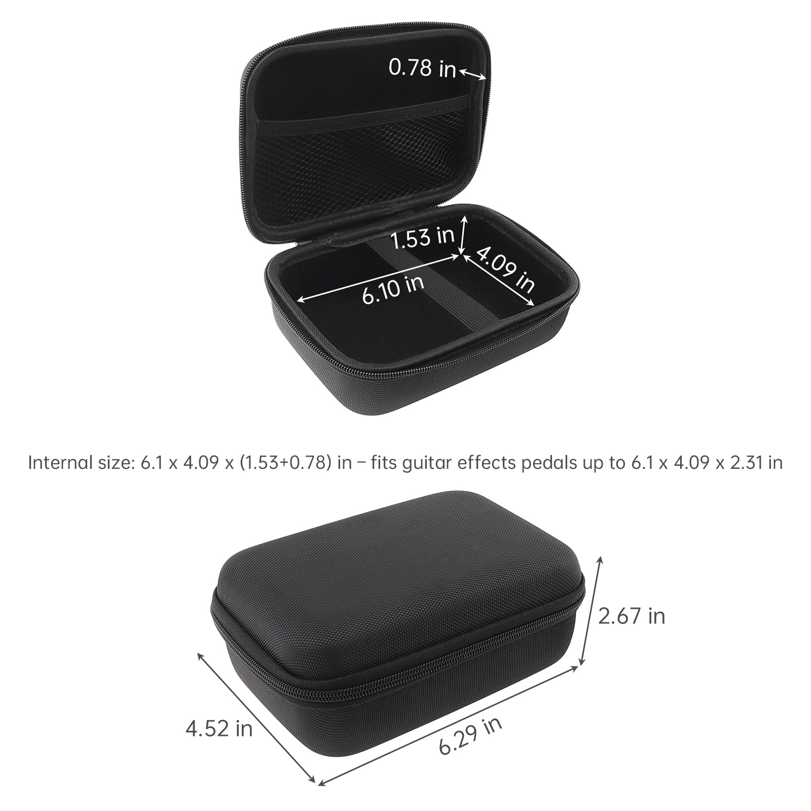 2 Pack EVA Hard Cases for Guit - Headphone Case Hard recension och pris