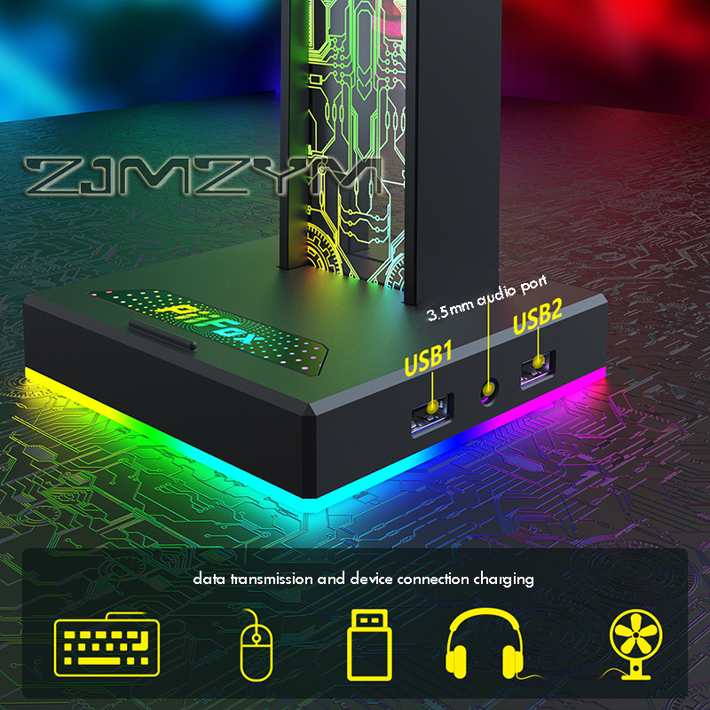 RGB Gaming Headphone Stand Dua - Gaming Headset Rgb recension och pris