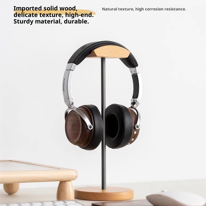Black Walnut Wood & Aluminum H - Headphone Stand Desk recension och pris