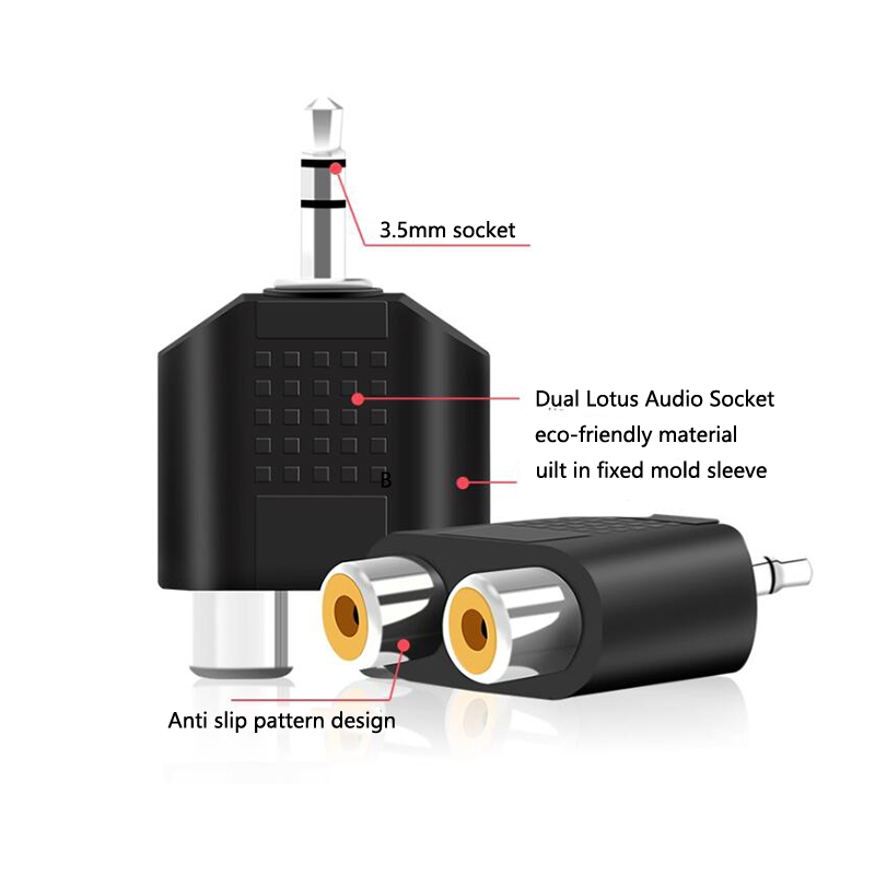 1/2/4pcs 3.5 mm Jack Stereo AU - Earphone Splitter Jack recension och pris