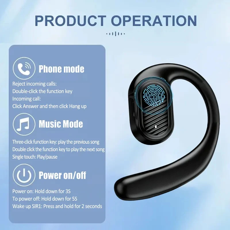 Bluetooth 5.4 Open Wireless Ea - Bluetooth Headset On Ear recension och pris
