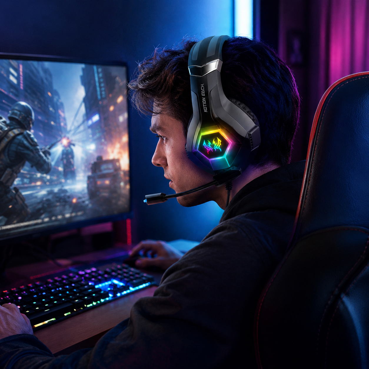 GS450 Wired Gaming Headset RGB - Gaming Headset Rgb recension och pris