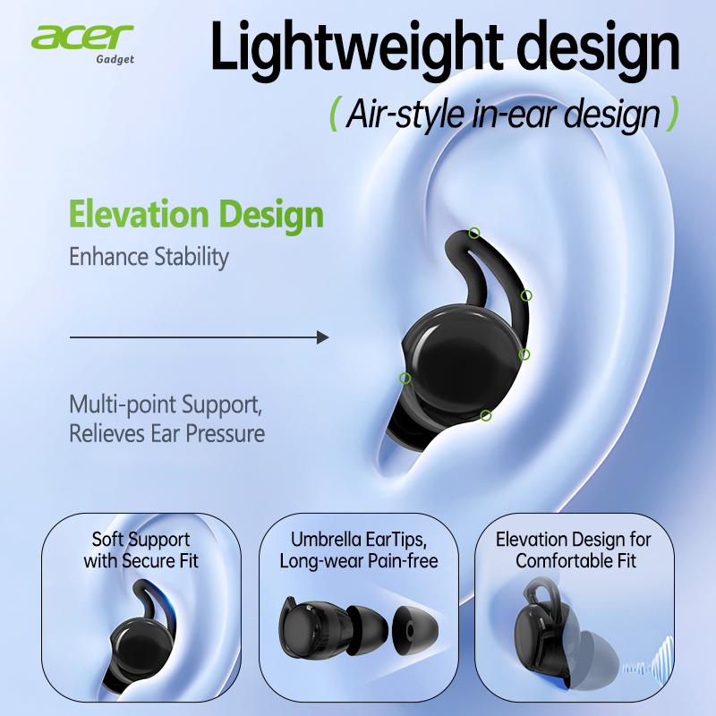 Original Acer OHR557 In Ear Bl - Sports Earphone Hook recension och pris