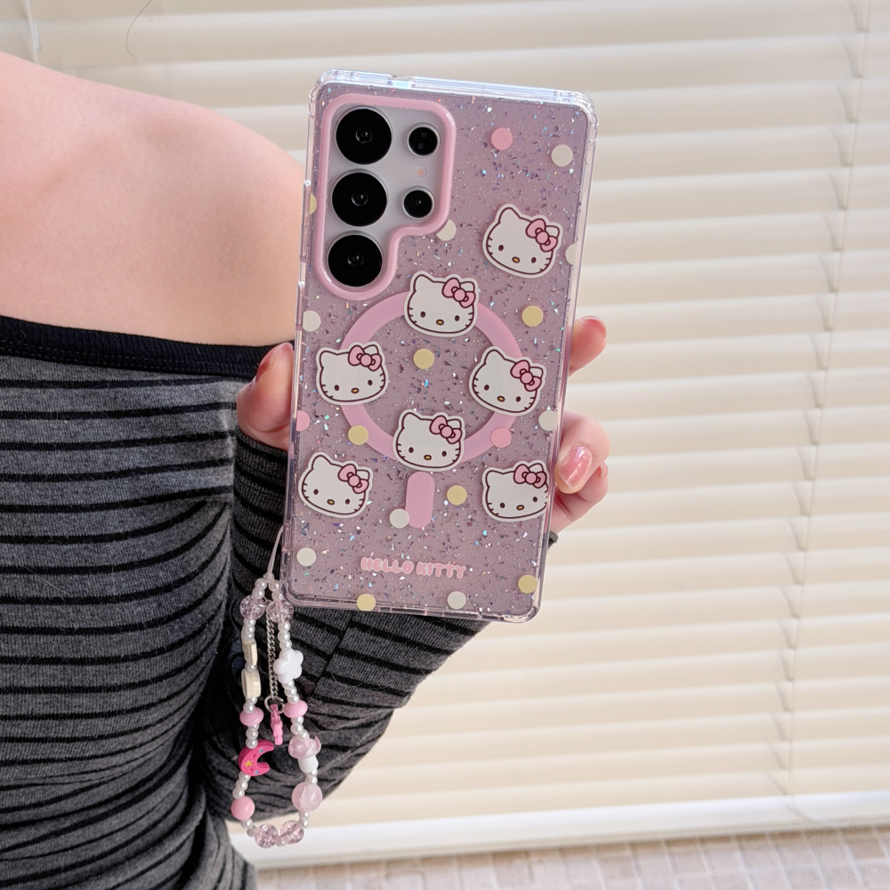 Magnetic Glitter Color Wave Po - Headphone Case Hard recension och pris