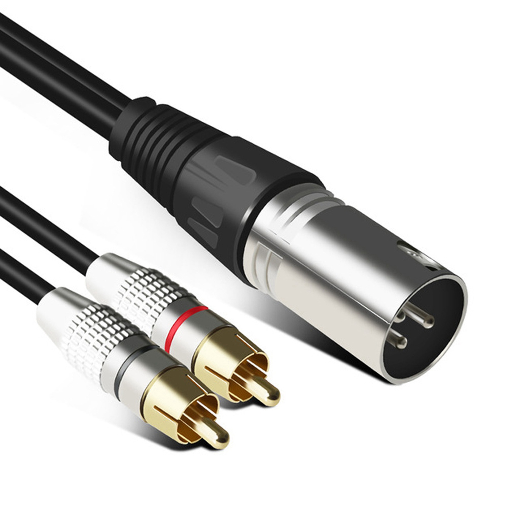 1 XLR Male to 2 RCA Male Plug  - Audio Splitter Y recension och pris