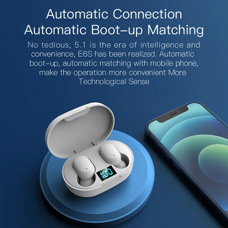 2026Hot-selling TWS E6S Fone B - Bluetooth Headset On Ear recension och pris