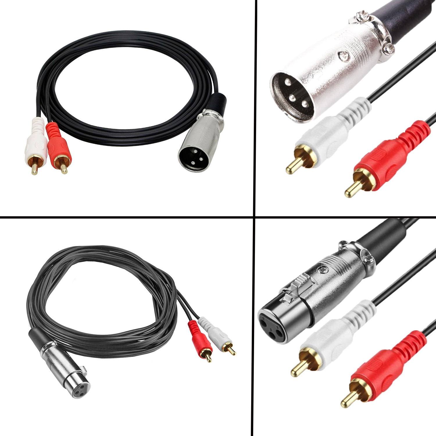 XLR Female to Dual RCA Male St - Audio Splitter Y recension och pris