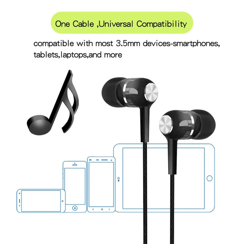 1/2/3/4Pcs 3.5mm Wired Earphon - Wired Earphone Mic recension och pris