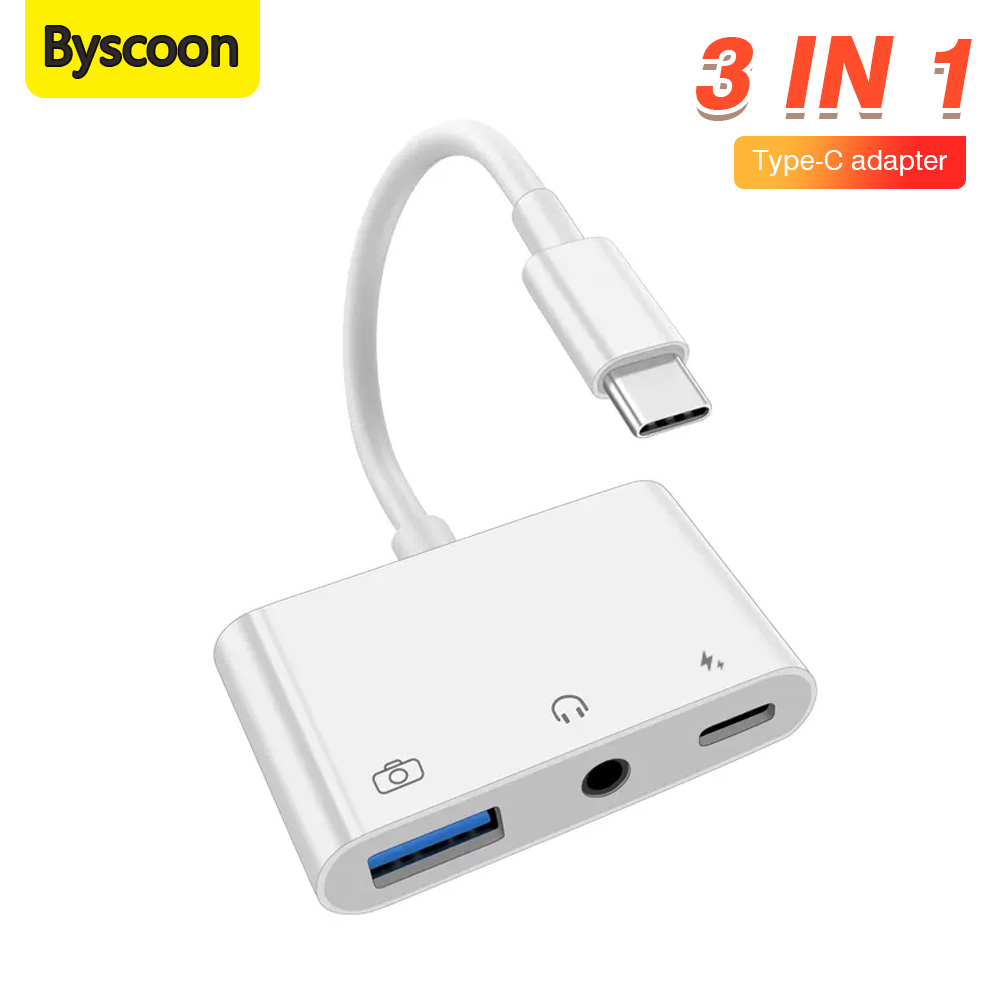3 in 1 Type C to 3.5mm Jack Ea - Earphone Splitter Jack recension och pris