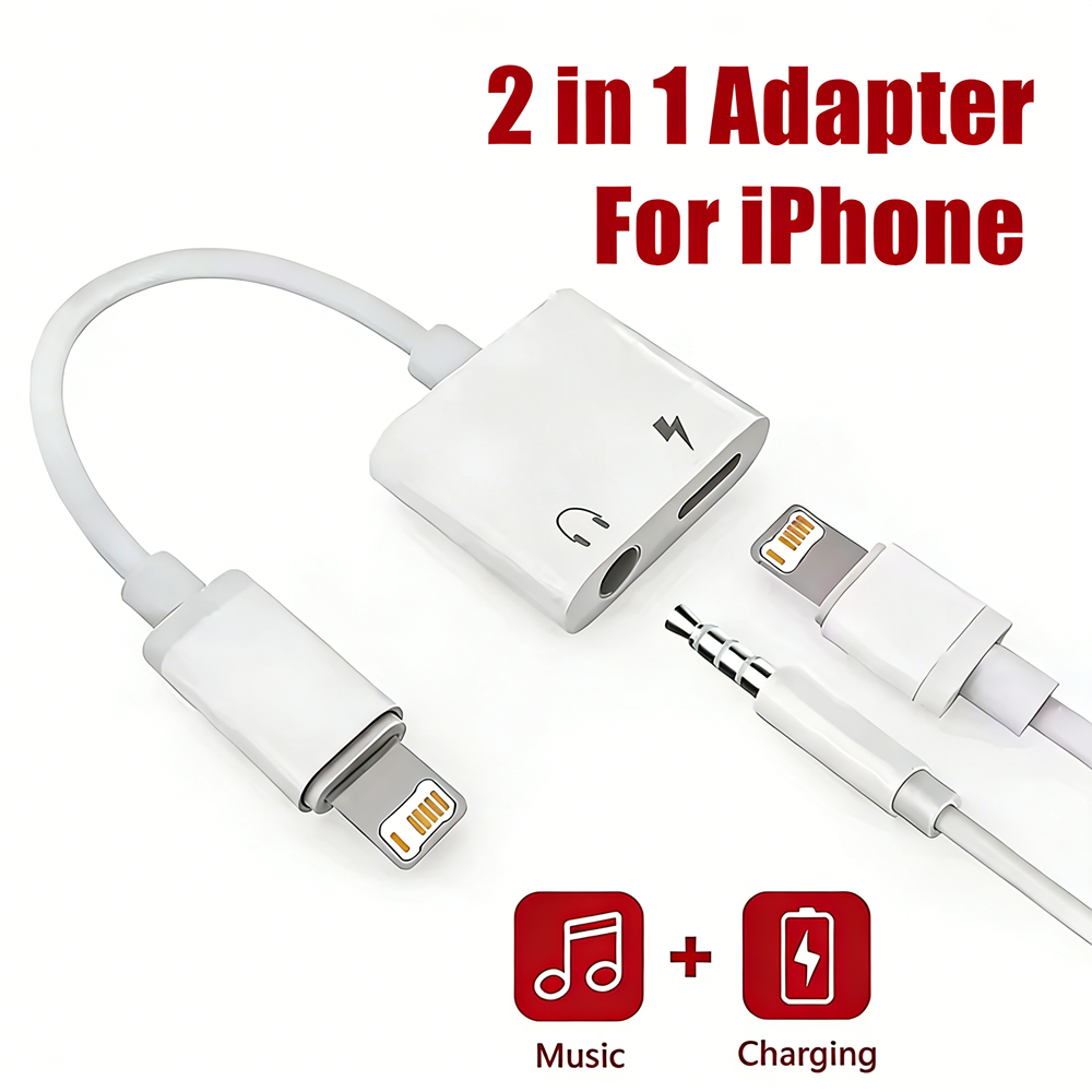 2 in 1 iOS to 3.5mm Jack Audio - Earphone Splitter Jack recension och pris
