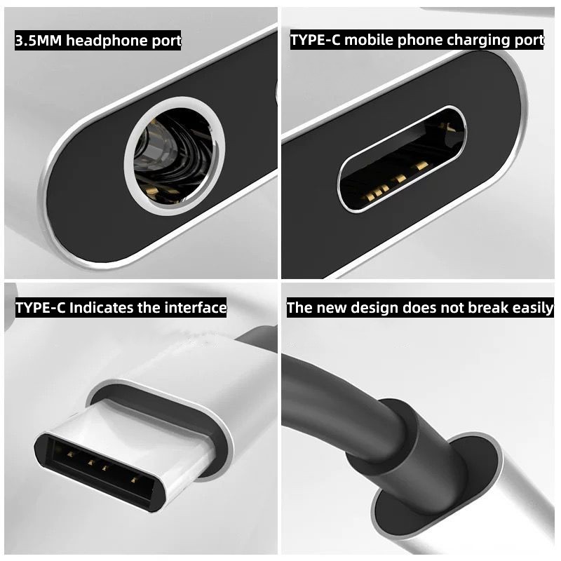 2 in 1 Audio Adapter Type C To - Audiophile Headphone Wired recension och pris