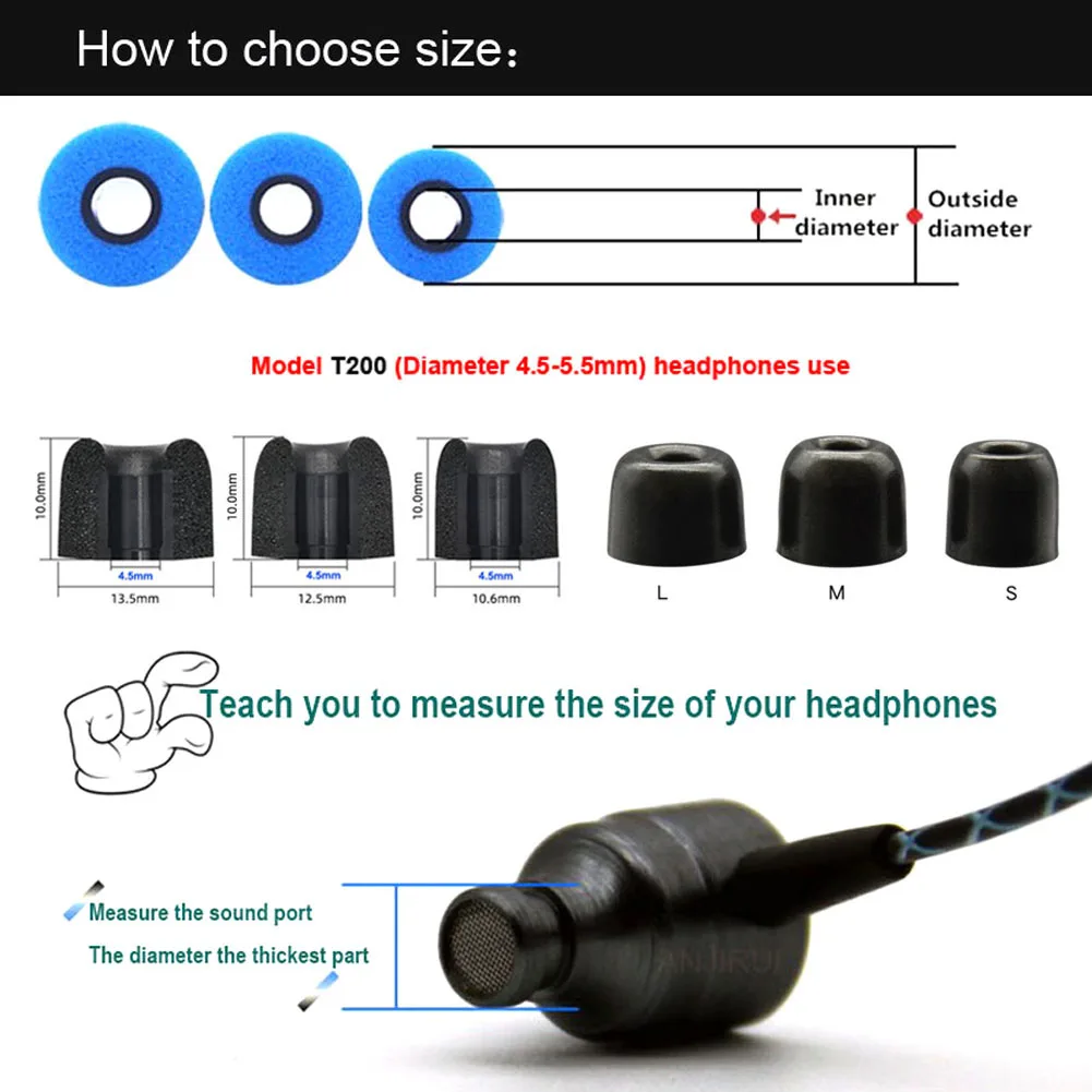 12Pair ANJIRUI Memory Foam Ear - Earphone Foam Tip recension och pris