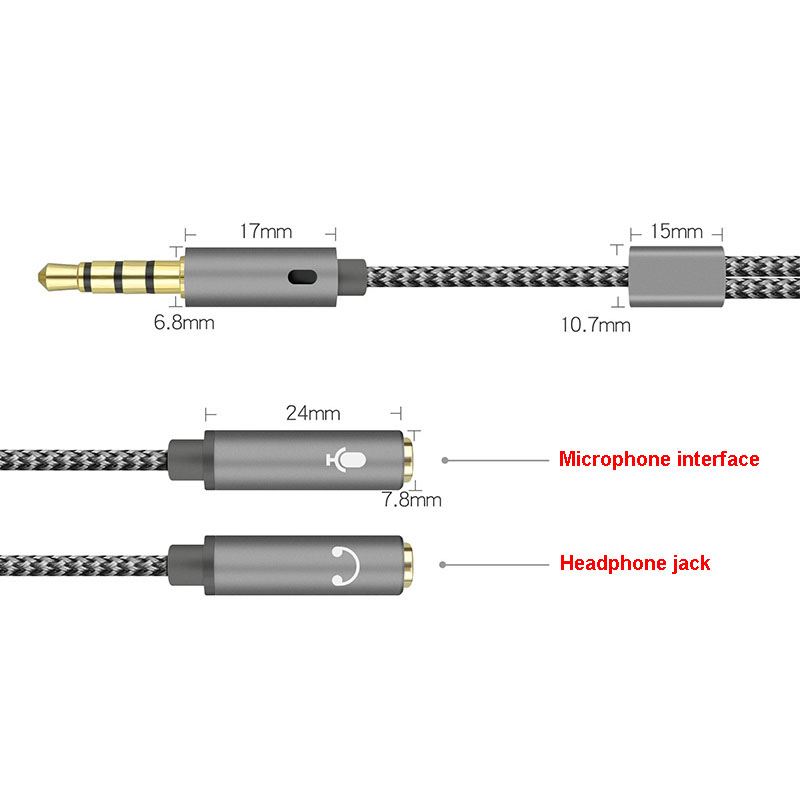 3.5mm Audio Splitter Y Jack 1  - Earphone Splitter Jack recension och pris