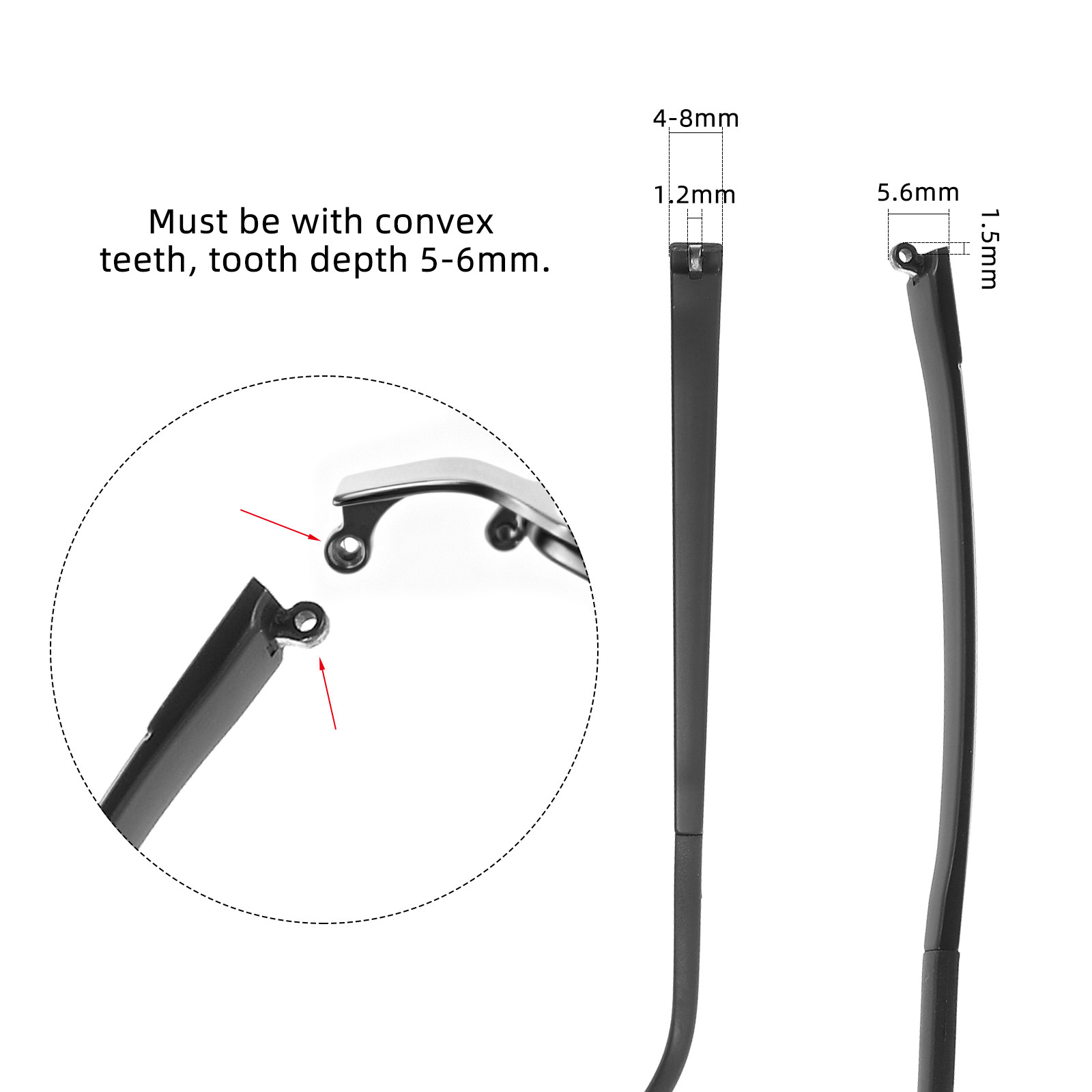 Universal Eyeglass Temple End  - Silicone Ear Tip Replacement recension och pris