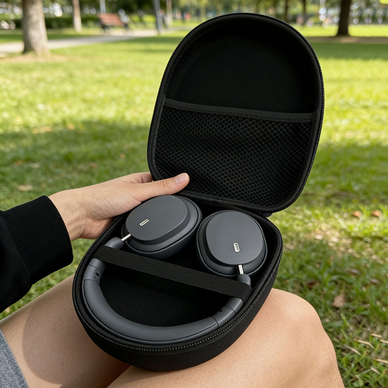 Multi-Functional Black EVA Har - Headphone Case Hard recension och pris