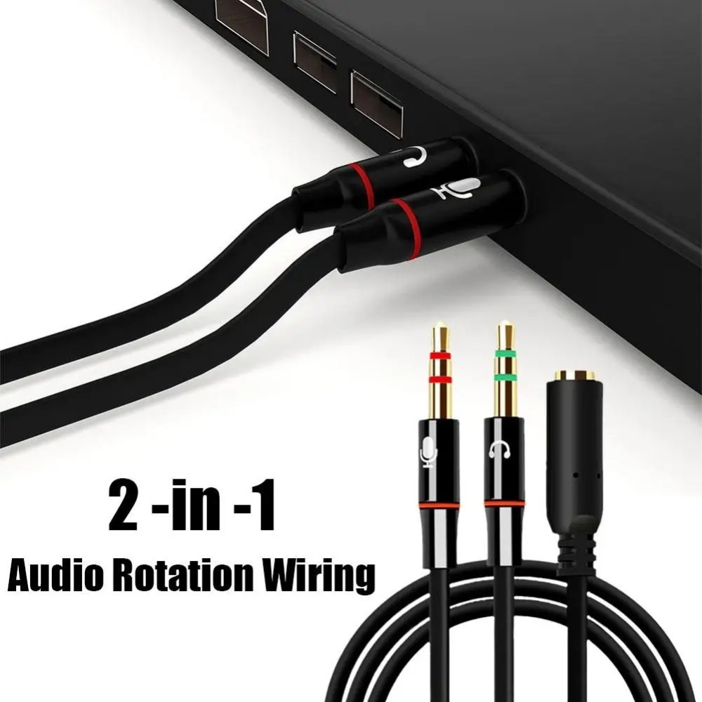 3.5mm Headphone Microphone Aud - Audio Splitter Y recension och pris