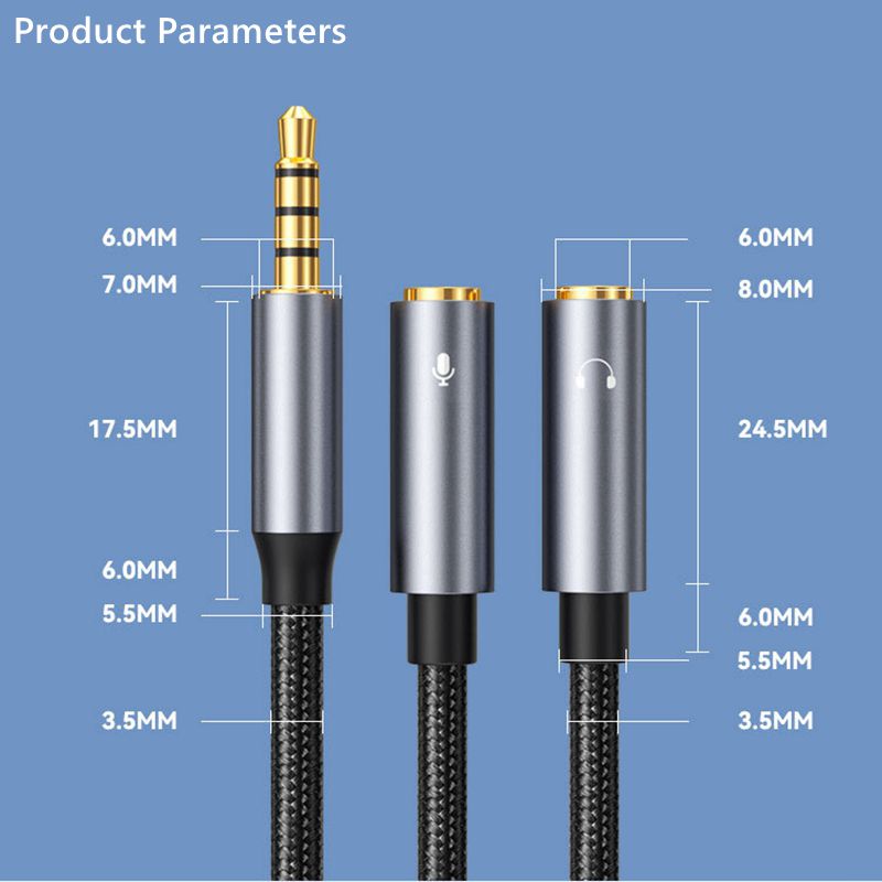 3.5mm Jack Aux Audio Cable Mal - Earphone Splitter Jack recension och pris