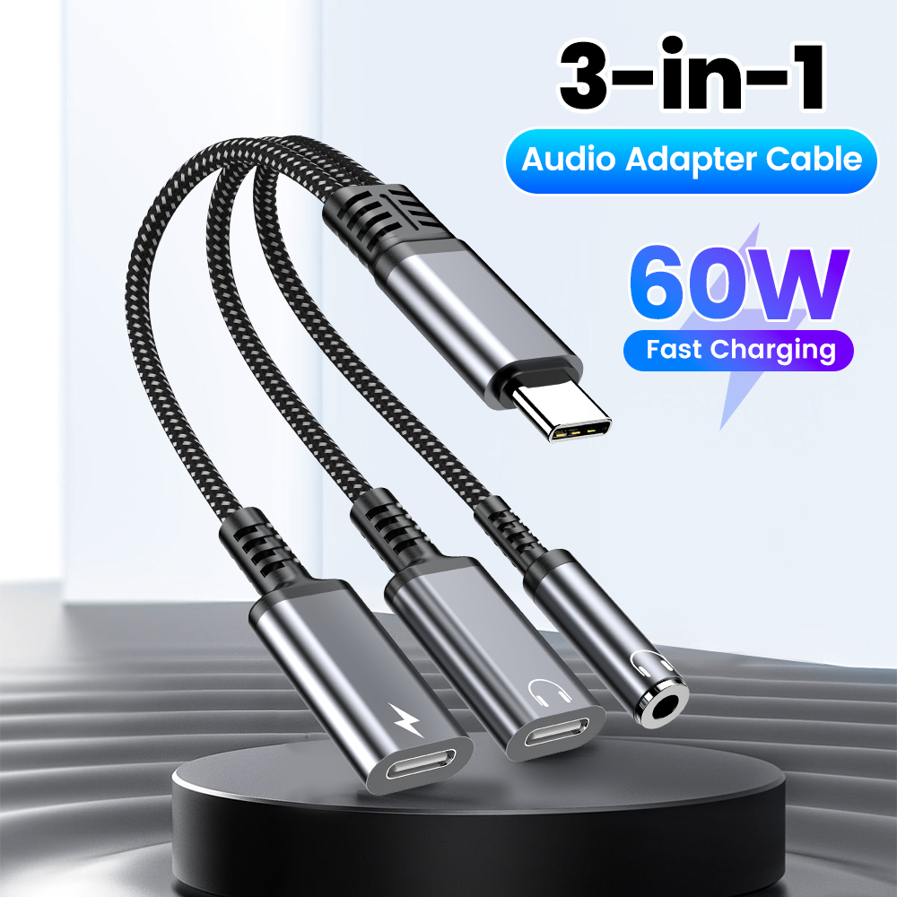 Type C Audio Adapter Cable 3in - Earphone Splitter Jack recension och pris