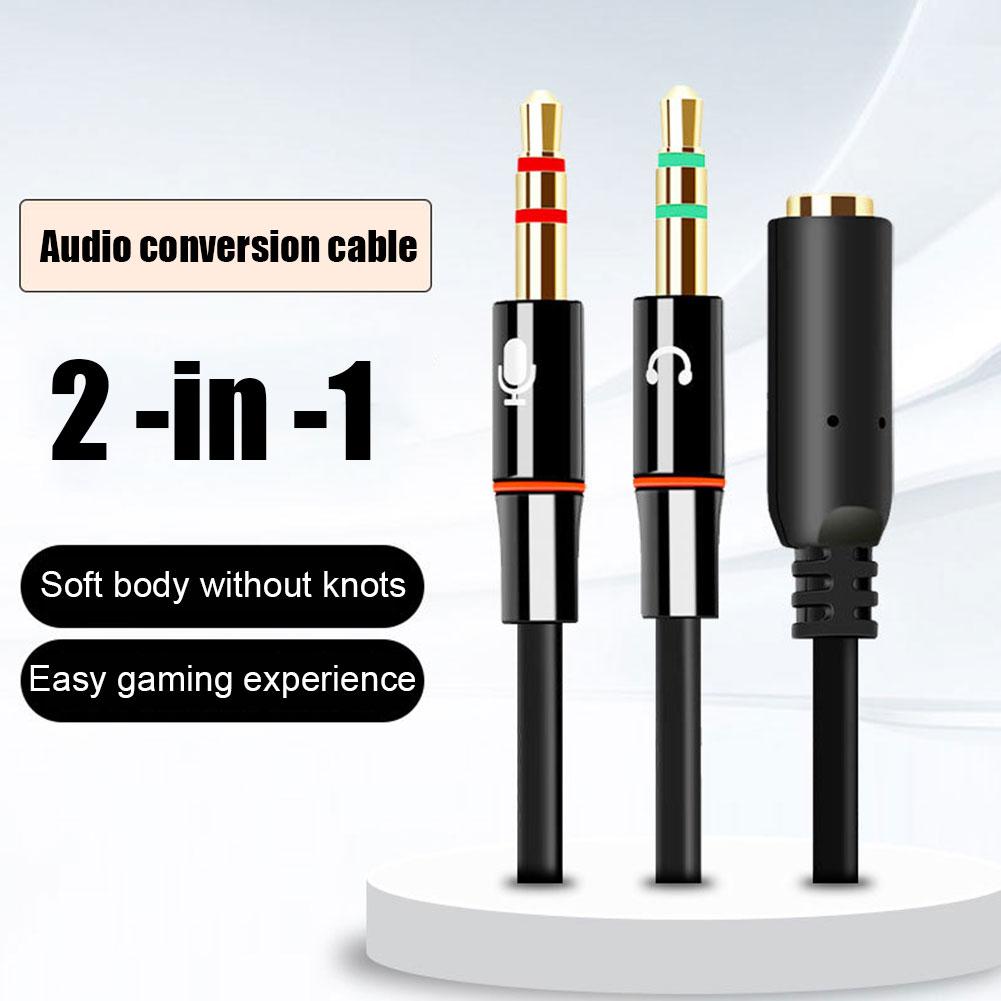 Headphone Microphone Audio Con - Audio Splitter Y recension och pris