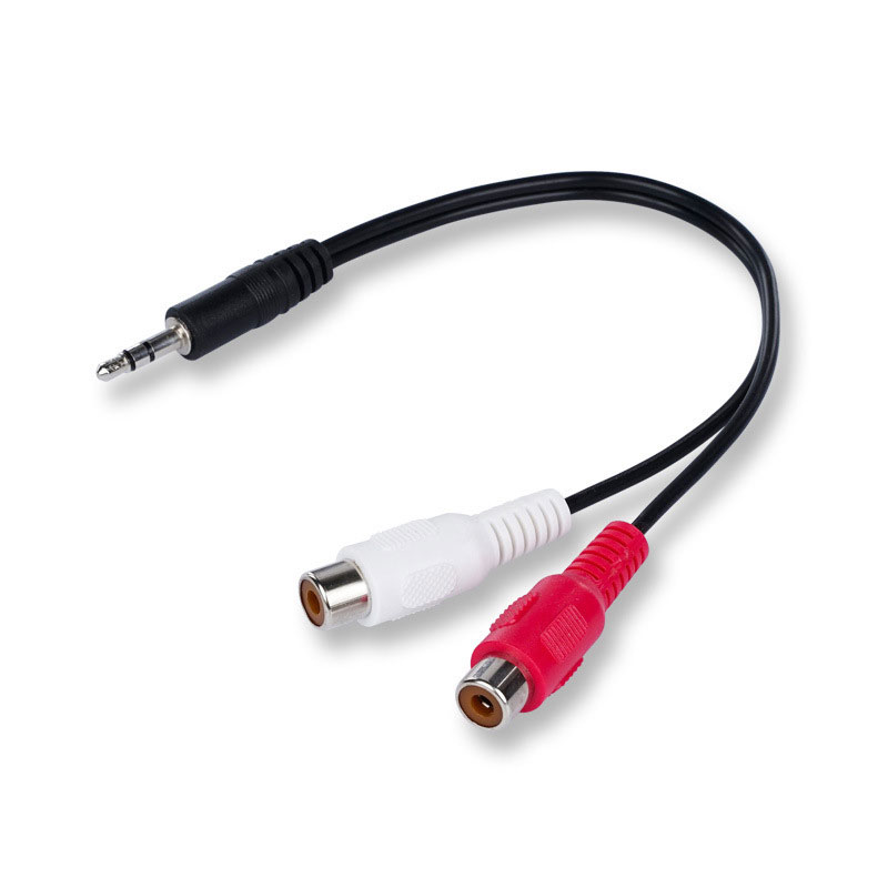 3.5 Jack Male to 2RCA 2AV Fema - Earphone Splitter Jack recension och pris
