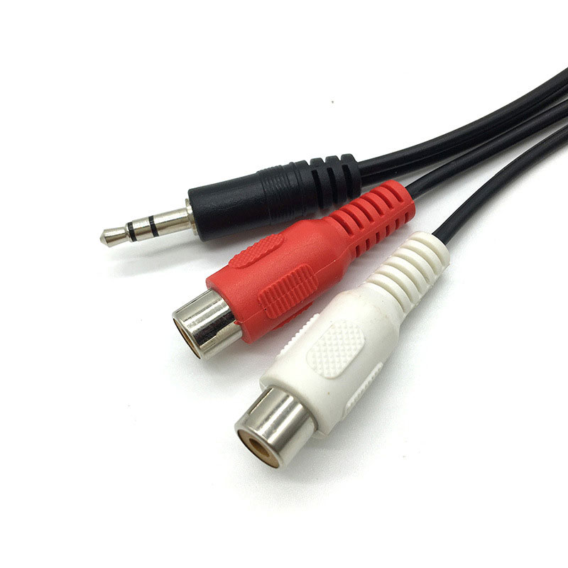 3.5 Jack Male to 2RCA 2AV Fema - Earphone Splitter Jack recension och pris