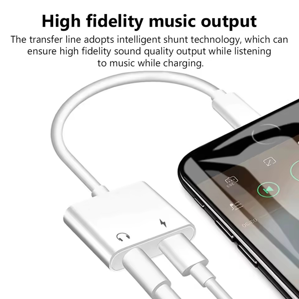 2 in 1 iOS to 3.5mm Jack Audio - Earphone Splitter Jack recension och pris